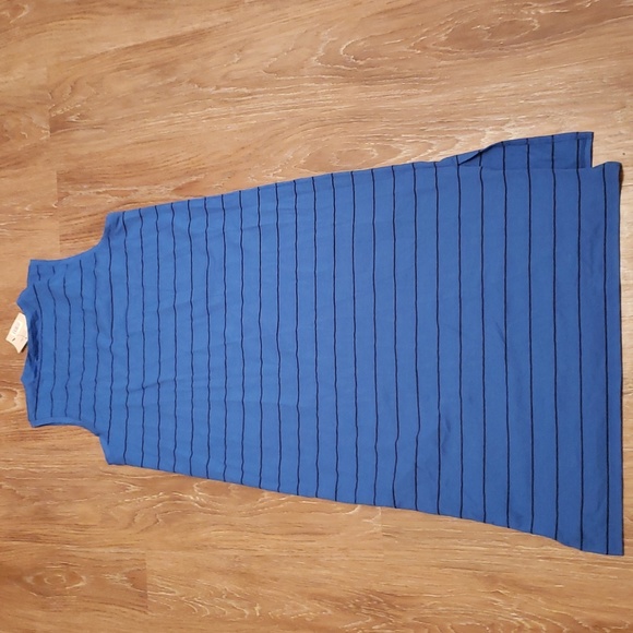 (L) NWT Denver Hayes Blue Stripe Stretch Comfortable Vacation Resortwear Coastal - Picture 8 of 8